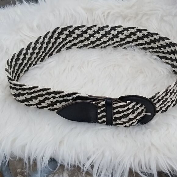 Apt. 9 Leather & Macrame Belt - Medium - Picture 1 of 4